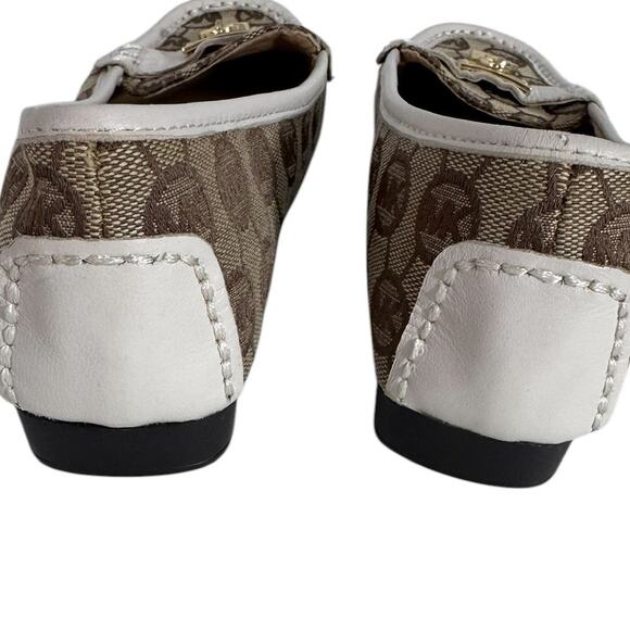 NEW!! "Michael Kors" Hamilton Loafer Moc Jacquard Khaki/Vanilla SZ 6 Old Money - Picture 2 of 7